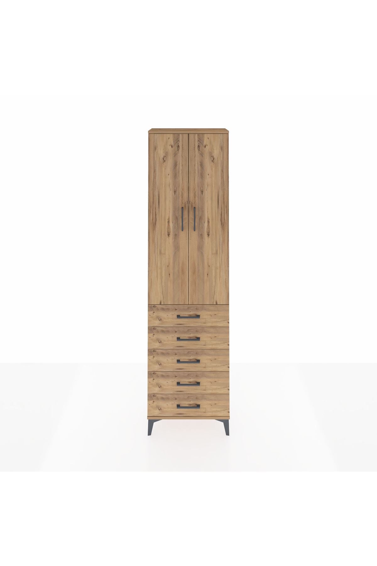 Arges Dolap 3 Raflı 5 Çekmeceli 2 Kapaklı 60x30x221 - S29M056V9A