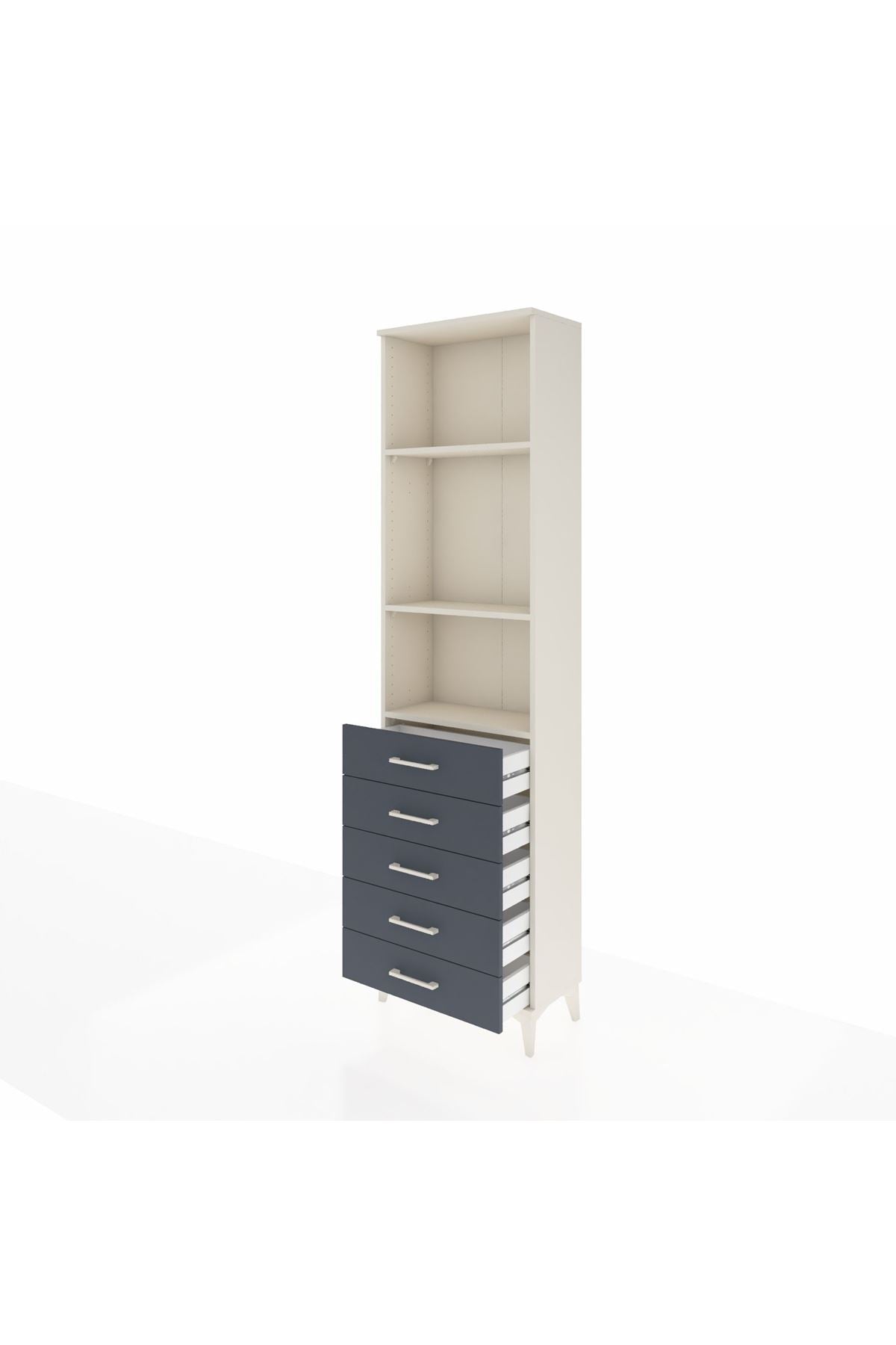 Arges Dolap 3 Raflı 5 Çekmeceli 60x30x221 - S29M057V2A