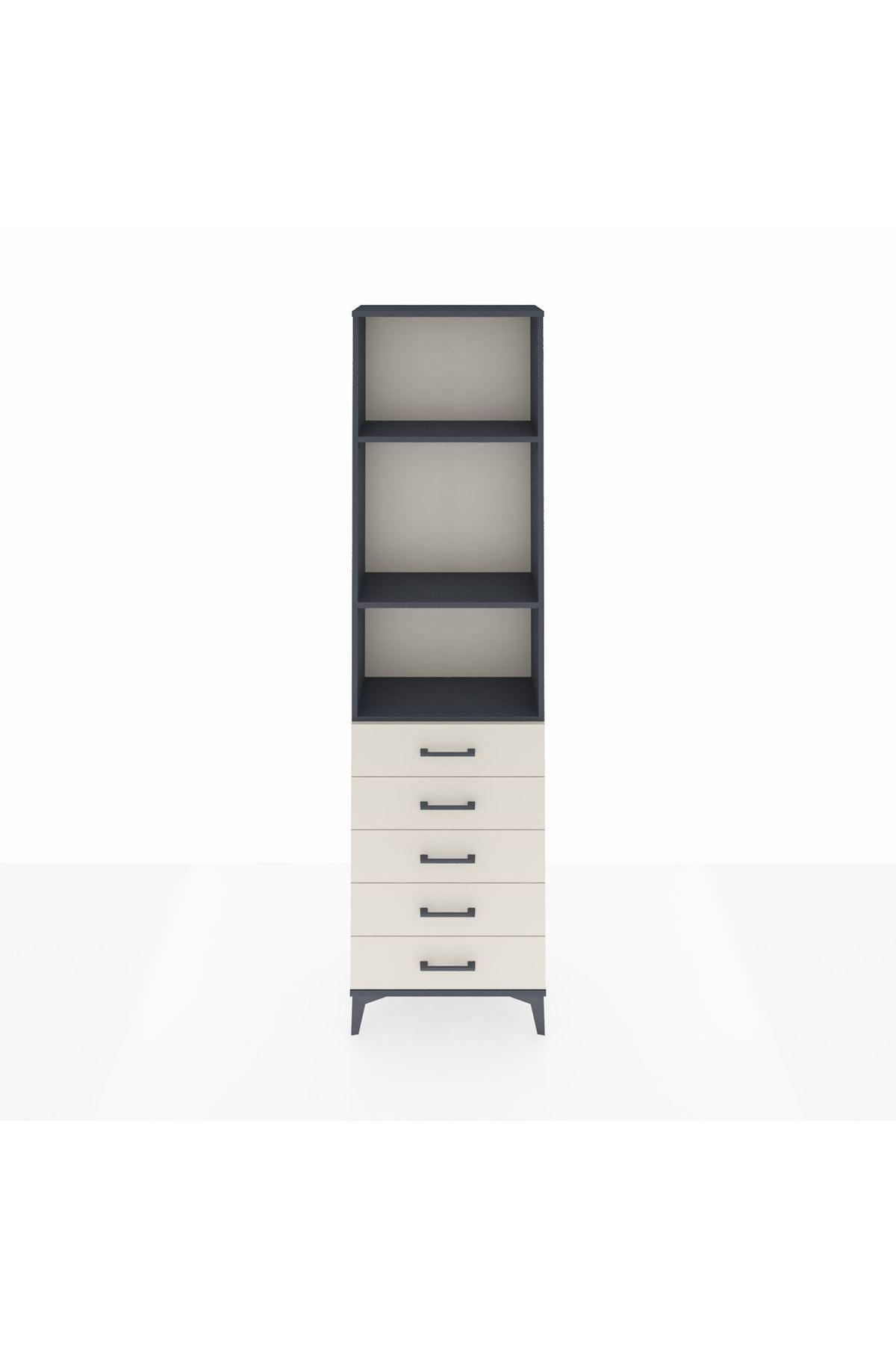 Arges Dolap 3 Raflı 5 Çekmeceli 60x30x221 - S29M057V4A