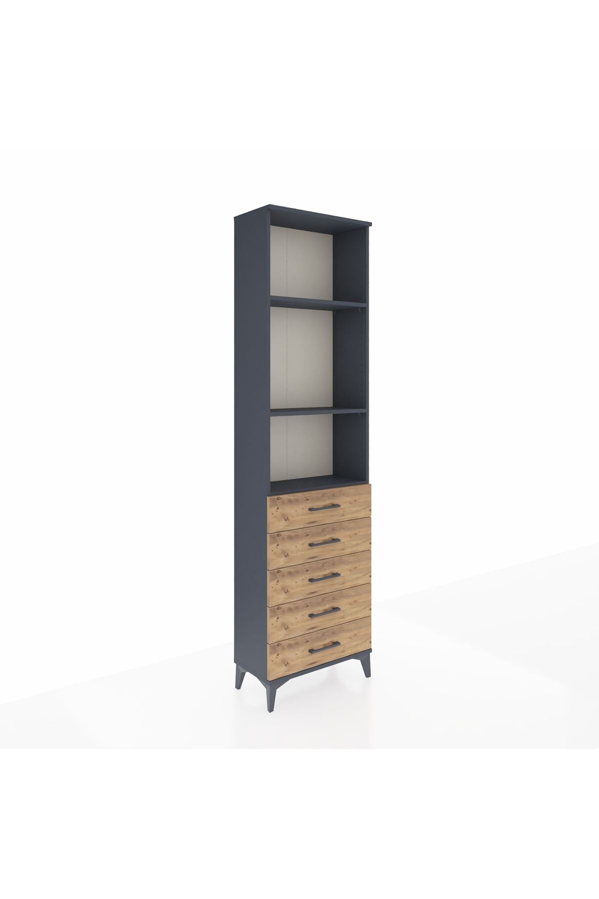 Arges Dolap 3 Raflı 5 Çekmeceli 60x30x221 - S29M057V6A
