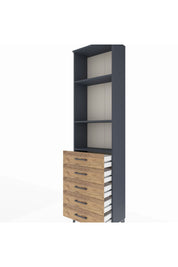 Arges Dolap 3 Raflı 5 Çekmeceli 60x30x221 - S29M057V6A