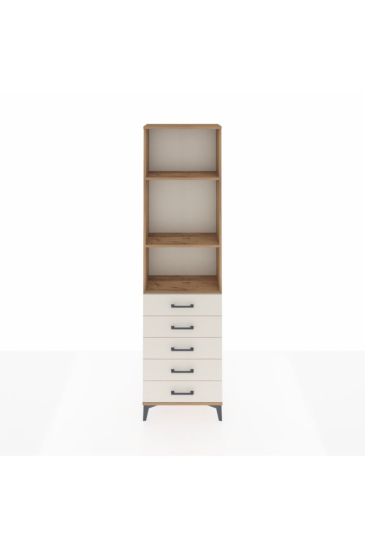Arges Dolap 3 Raflı 5 Çekmeceli 60x30x221 - S29M057V7A