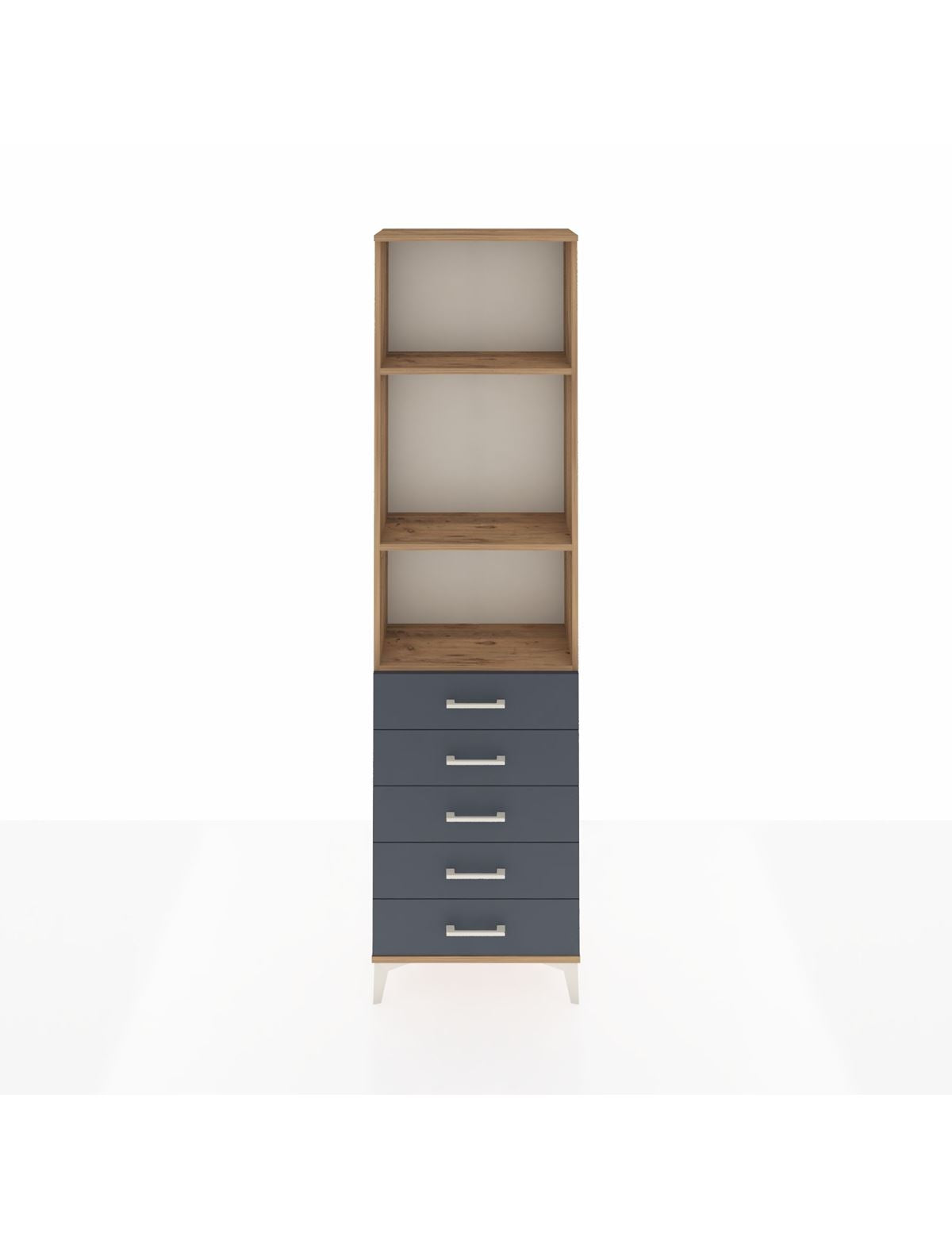 Arges Dolap 3 Raflı 5 Çekmeceli 60x30x221 - S29M057V8A