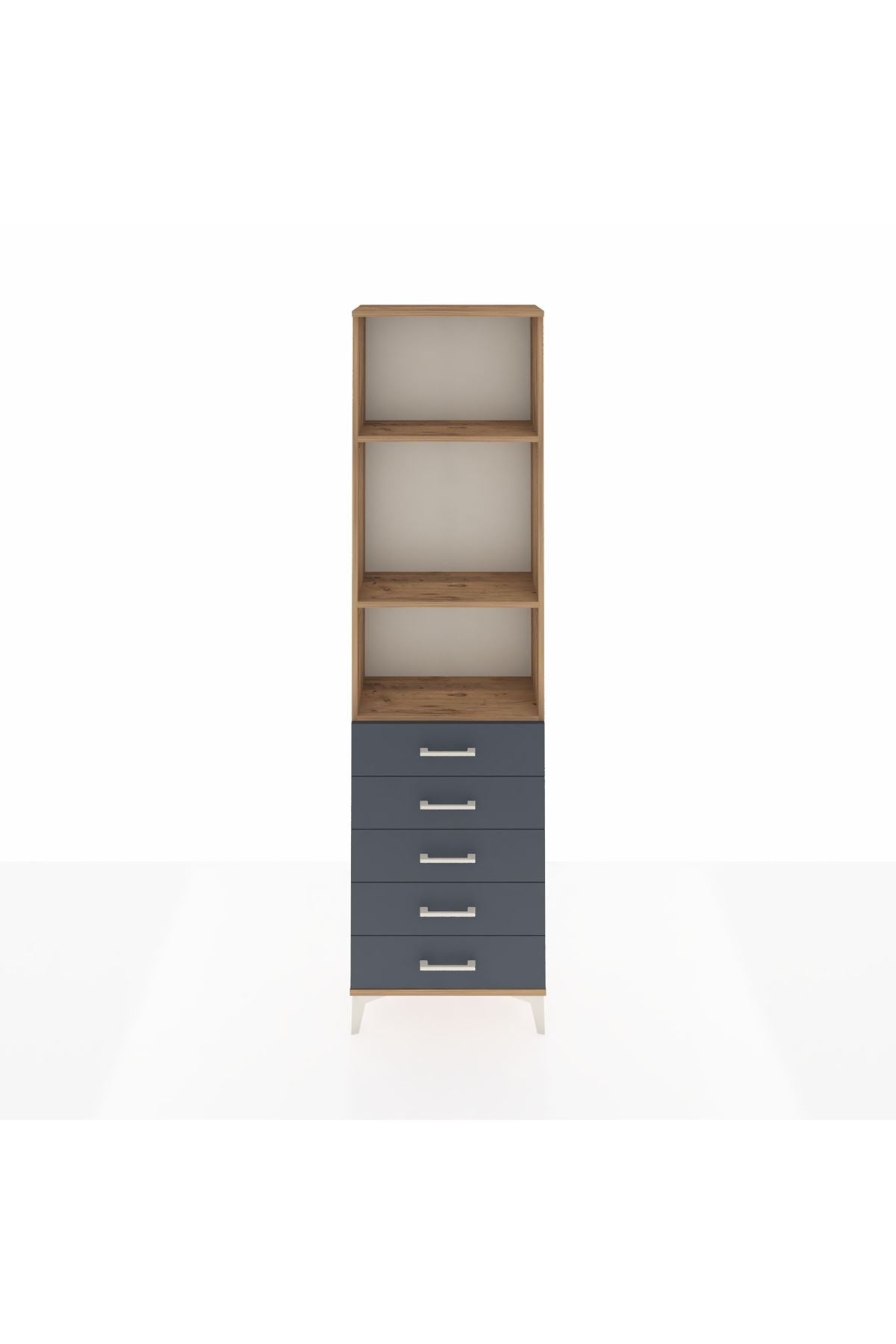 Arges Dolap 3 Raflı 5 Çekmeceli 60x30x221 - S29M057V8A