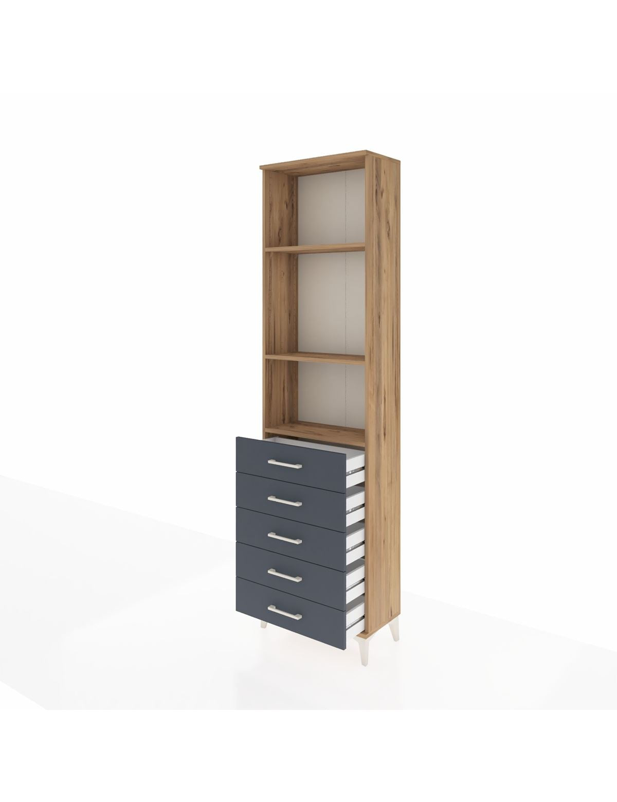 Arges Dolap 3 Raflı 5 Çekmeceli 60x30x221 - S29M057V8A
