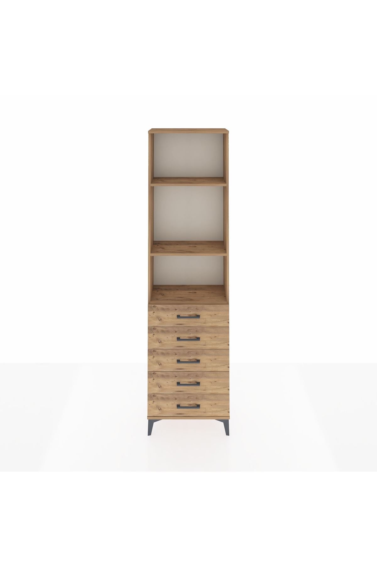 Arges Dolap 3 Raflı 5 Çekmeceli 60x30x221 - S29M057V9A