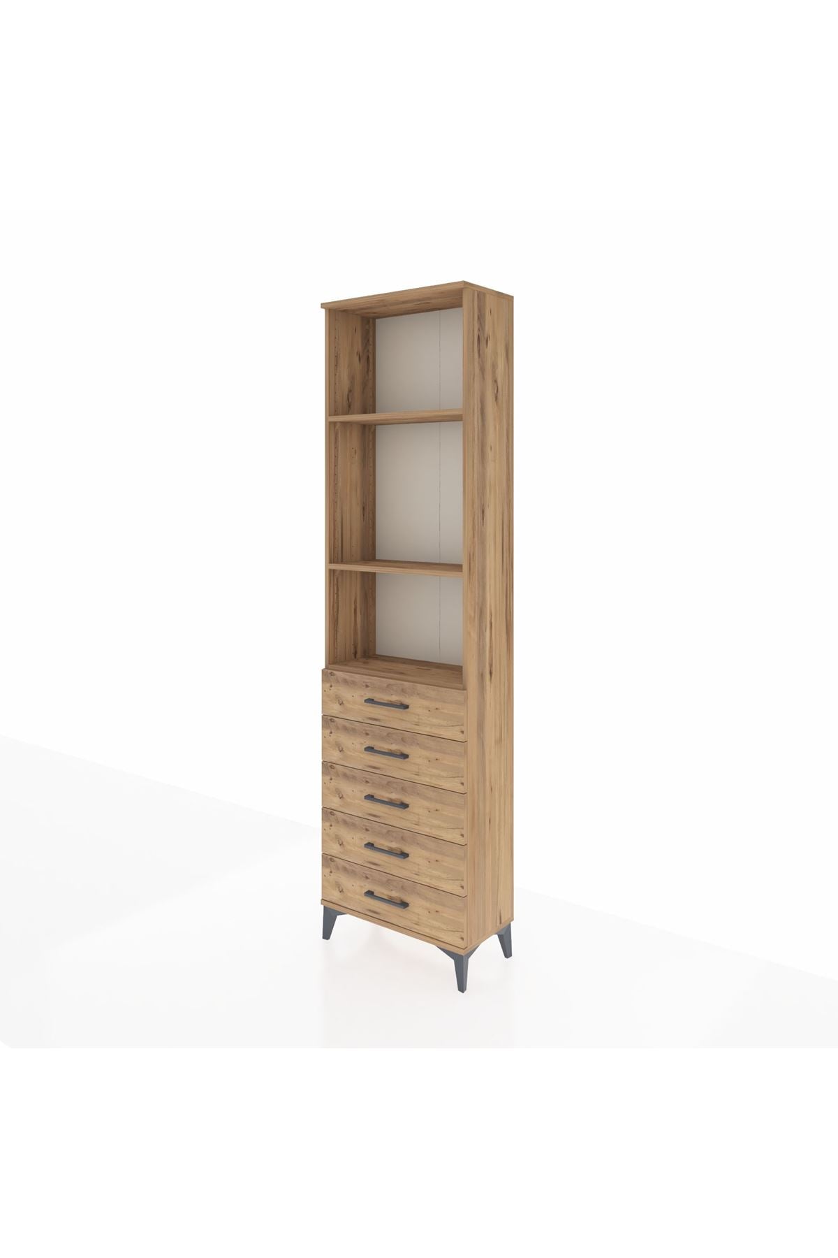 Arges Dolap 3 Raflı 5 Çekmeceli 60x30x221 - S29M057V9A