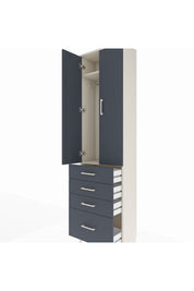 Arges Dolap 2 Raflı 4 Çekmeceli Tek Askılı 60x30x221 - S29M058V2A