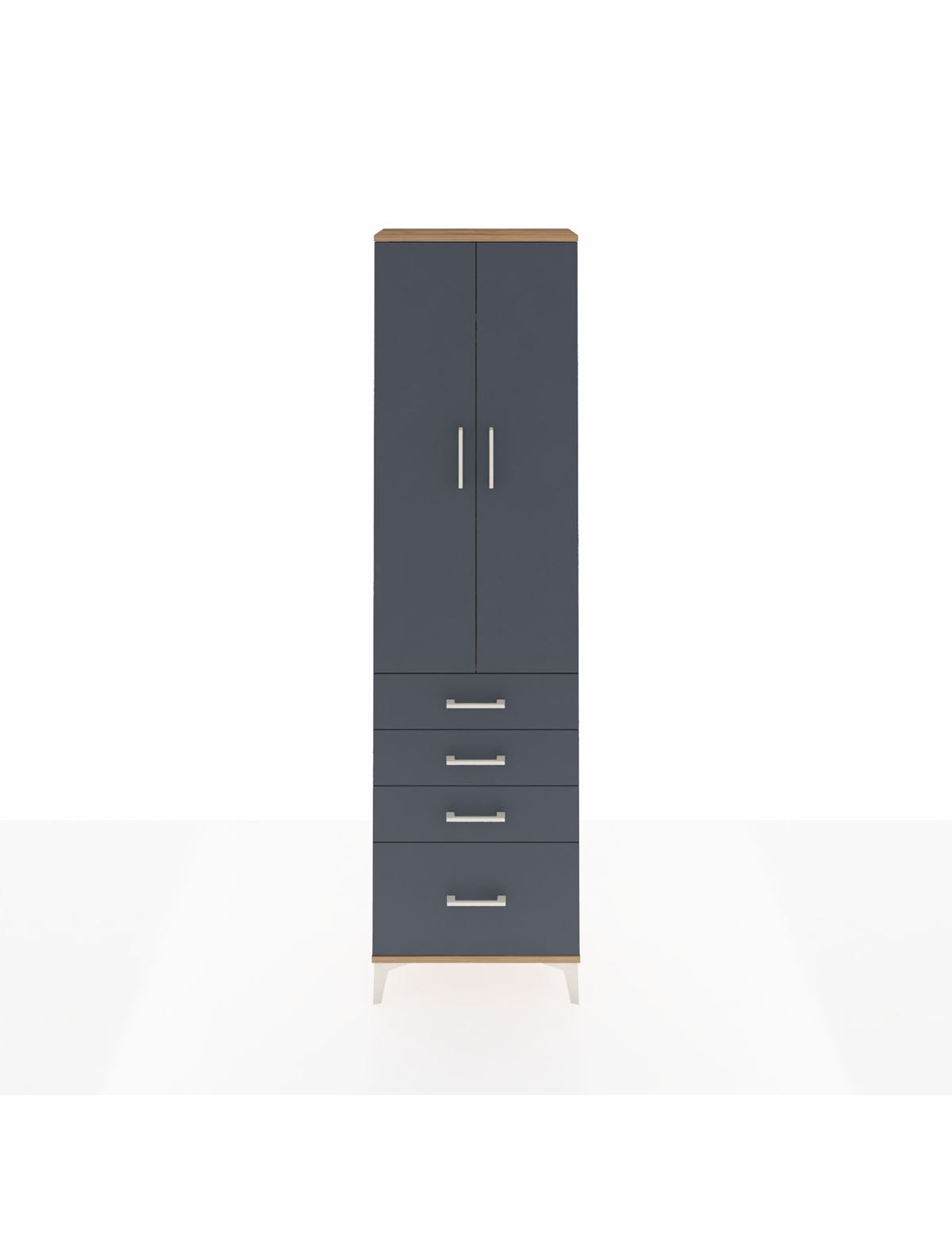 Arges Dolap 2 Raflı 4 Çekmeceli Tek Askılı 60x30x221 - S29M058V8A