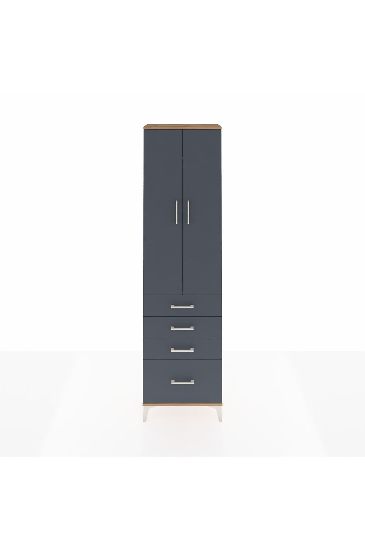 Arges Dolap 2 Raflı 4 Çekmeceli Tek Askılı 60x30x221 - S29M058V8A