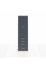 Arges Dolap 2 Raflı 4 Çekmeceli Tek Askılı 60x30x221