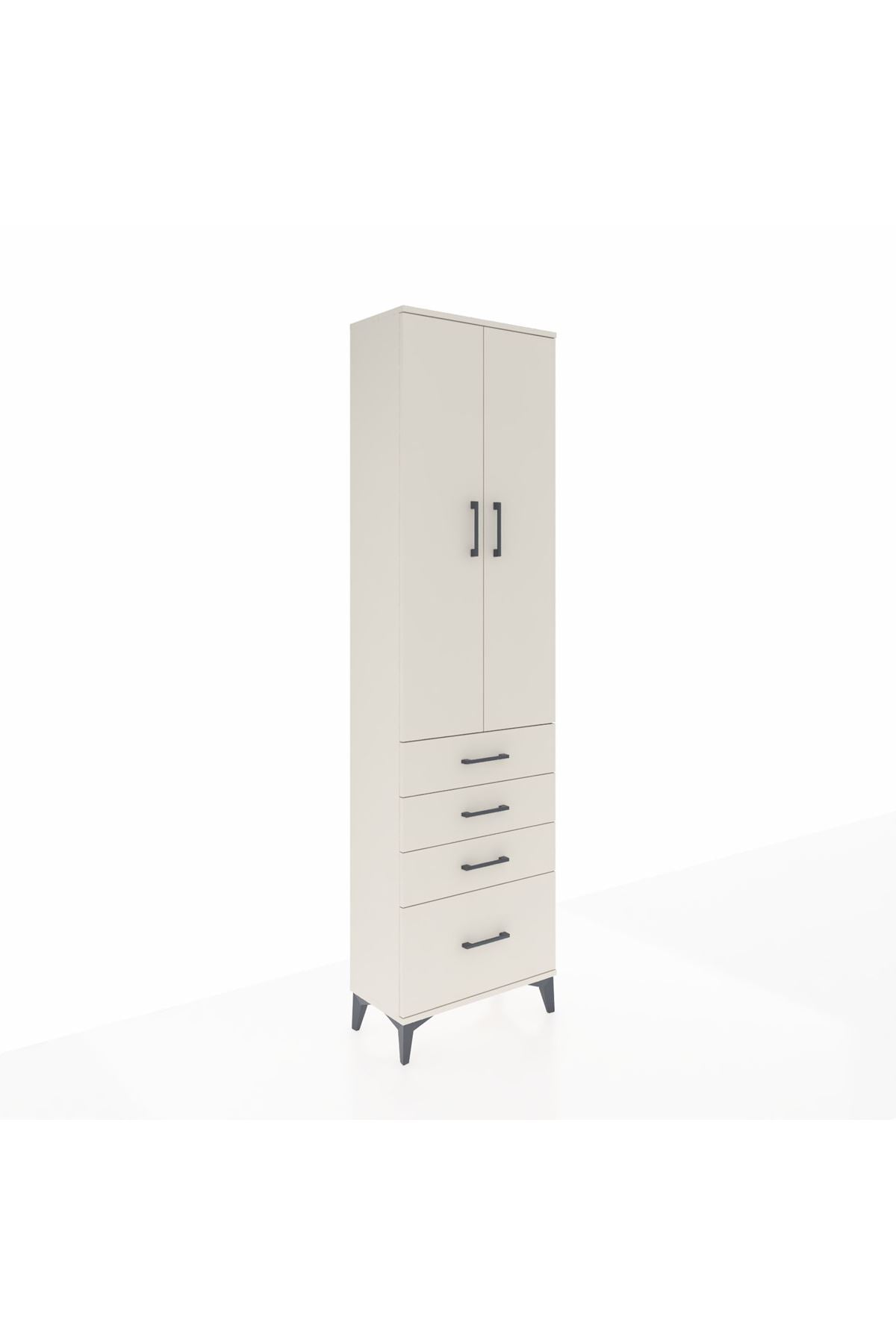 Arges Dolap 3 Raflı 4 Çekmeceli 2 Kapaklı 60x30x221 - S29M059V1A