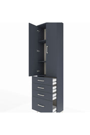 Arges Dolap 3 Raflı 4 Çekmeceli 2 Kapaklı 60x30x221 - S29M059V5A