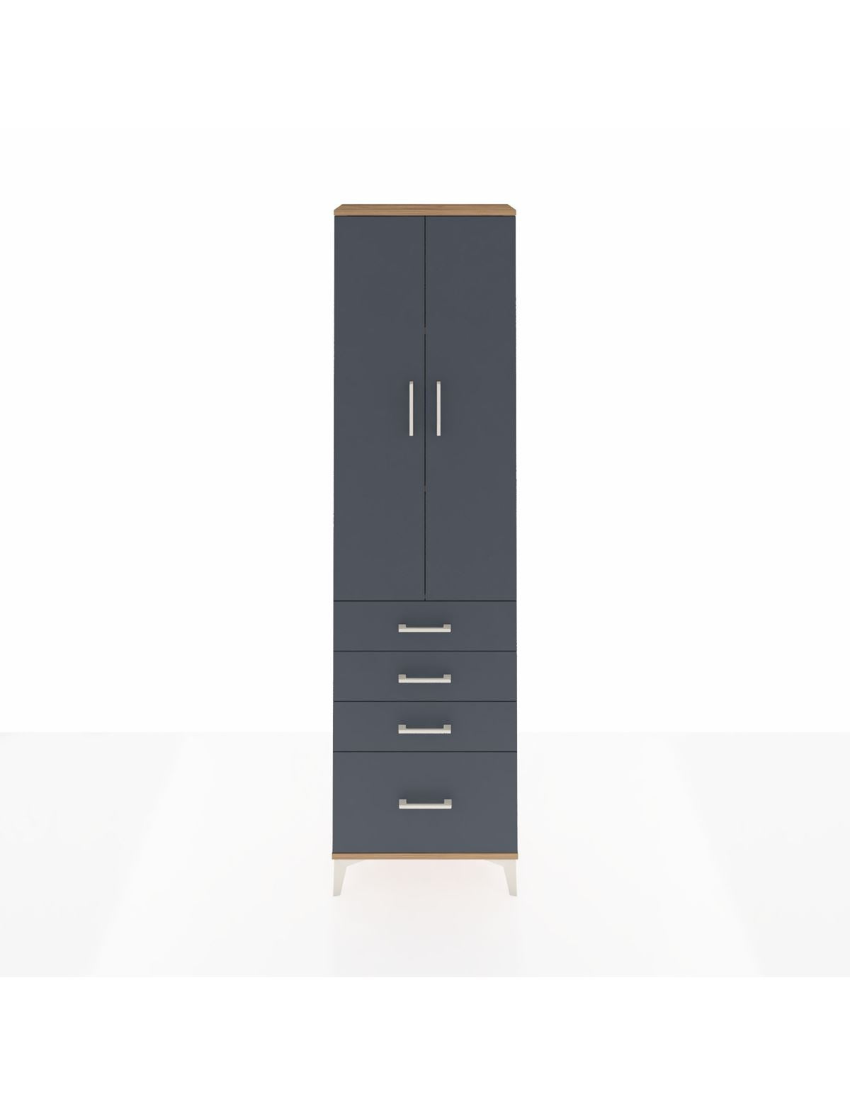 Arges Dolap 3 Raflı 4 Çekmeceli 2 Kapaklı 60x30x221 - S29M059V8A