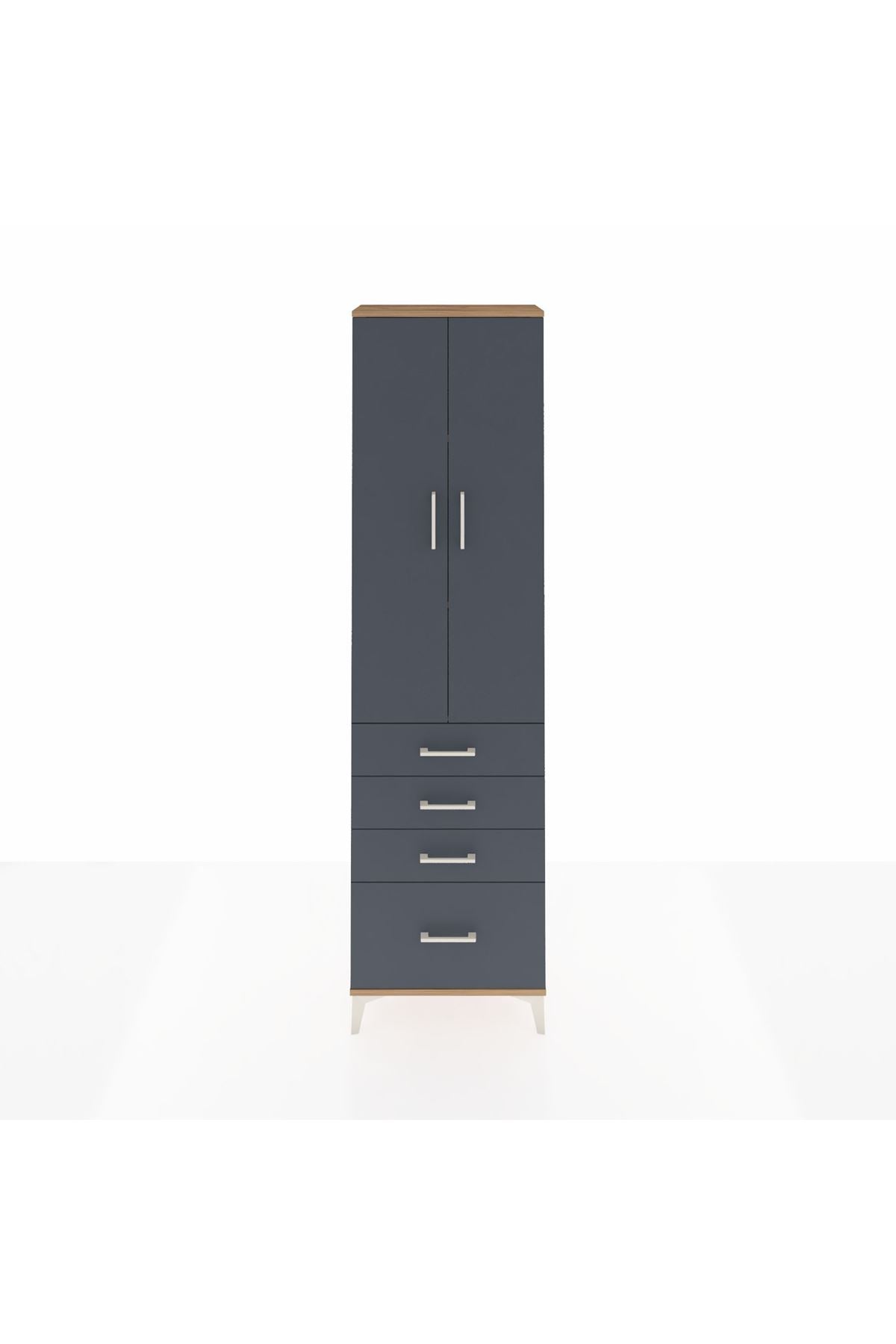 Arges Dolap 3 Raflı 4 Çekmeceli 2 Kapaklı 60x30x221 - S29M059V8A