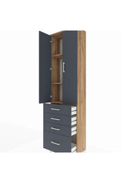 Arges Dolap 3 Raflı 4 Çekmeceli 2 Kapaklı 60x30x221 - S29M059V8A
