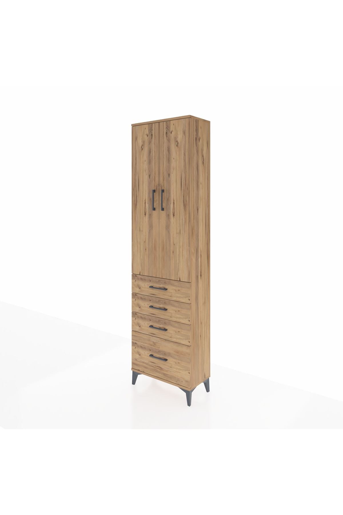 Arges Dolap 3 Raflı 4 Çekmeceli 2 Kapaklı 60x30x221 - S29M059V9A