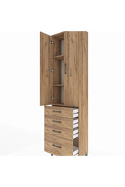 Arges Dolap 3 Raflı 4 Çekmeceli 2 Kapaklı 60x30x221 - S29M059V9A