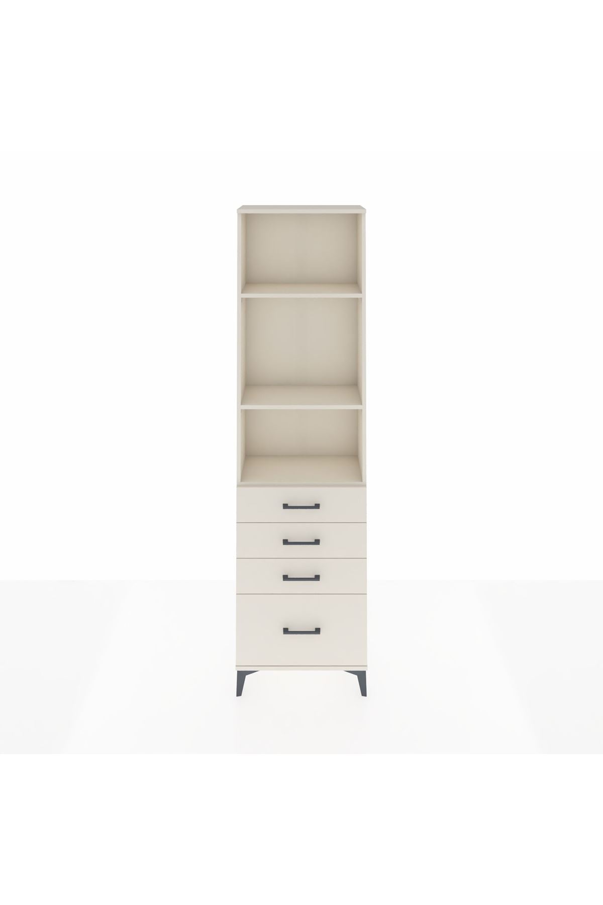 Arges Dolap 3 Raflı 4 Çekmeceli 60x30x221 - S29M060V1A