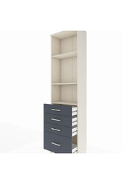 Arges Dolap 3 Raflı 4 Çekmeceli 60x30x221 - S29M060V2A