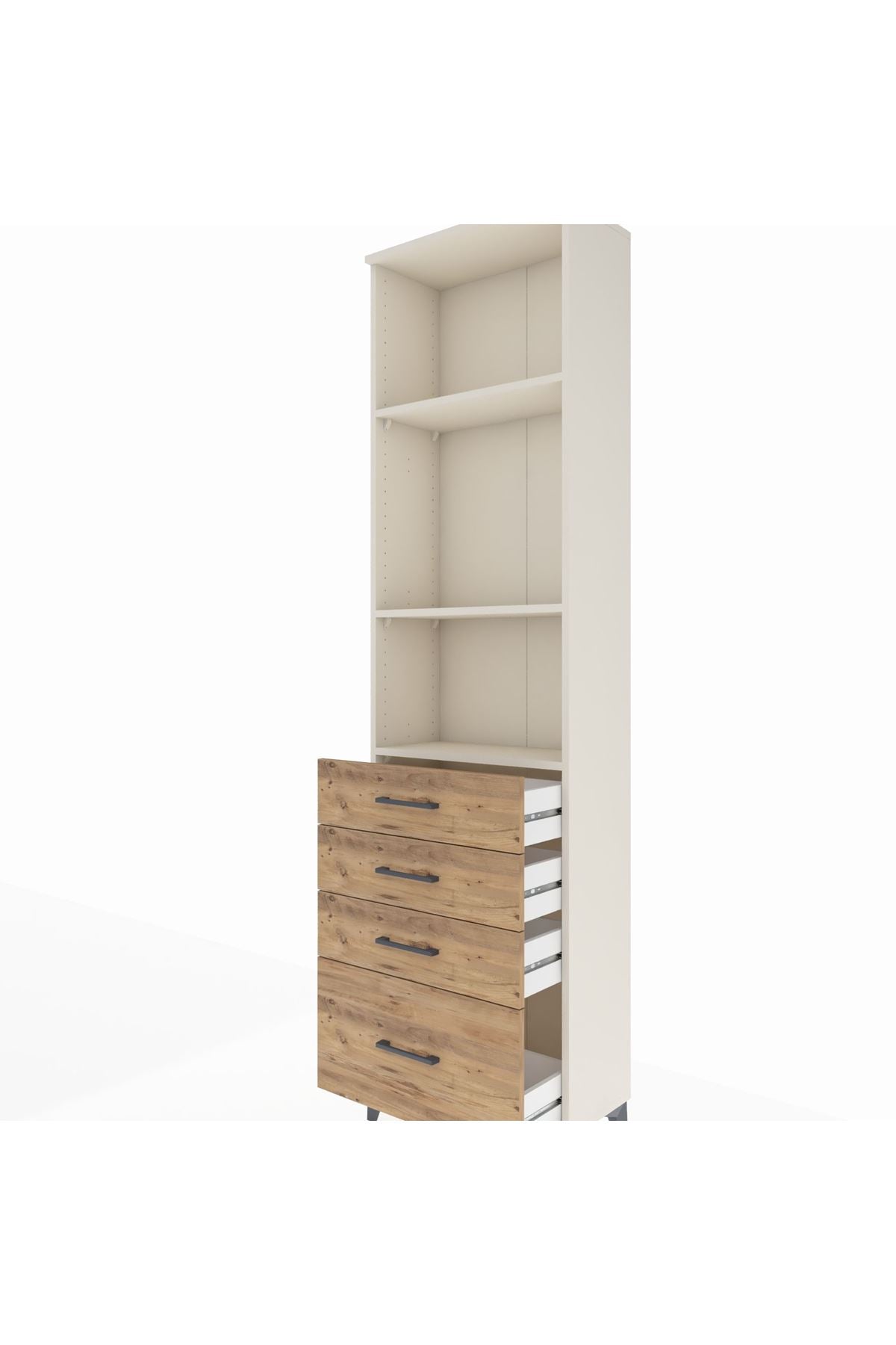 Arges Dolap 3 Raflı 4 Çekmeceli 60x30x221 - S29M060V3A