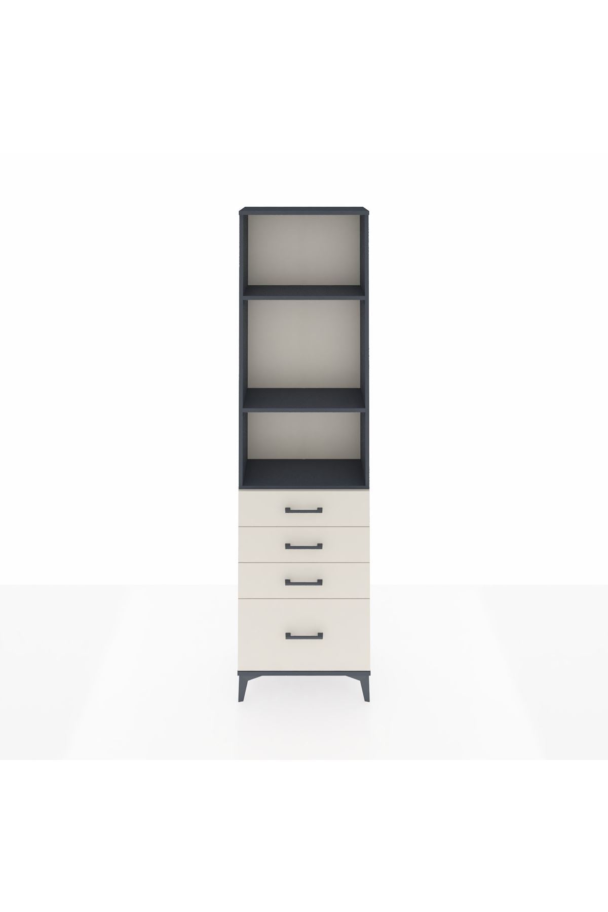 Arges Dolap 3 Raflı 4 Çekmeceli 60x30x221 - S29M060V4A