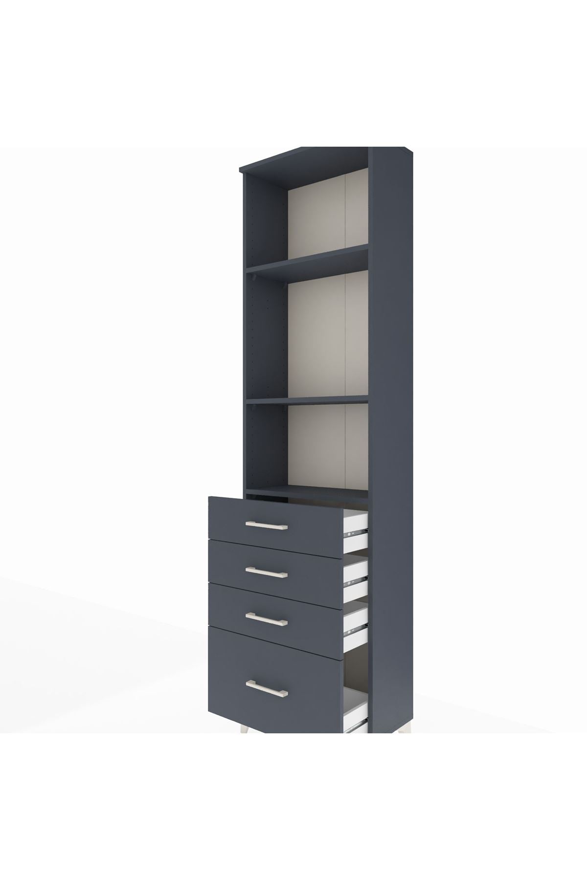 Arges Dolap 3 Raflı 4 Çekmeceli 60x30x221 - S29M060V5A