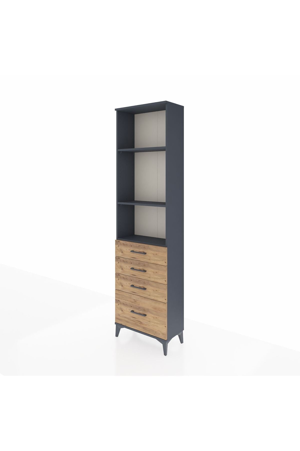 Arges Dolap 3 Raflı 4 Çekmeceli 60x30x221 - S29M060V6A