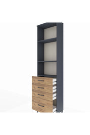 Arges Dolap 3 Raflı 4 Çekmeceli 60x30x221 - S29M060V6A