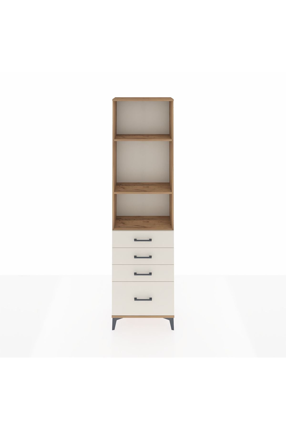 Arges Dolap 3 Raflı 4 Çekmeceli 60x30x221 - S29M060V7A