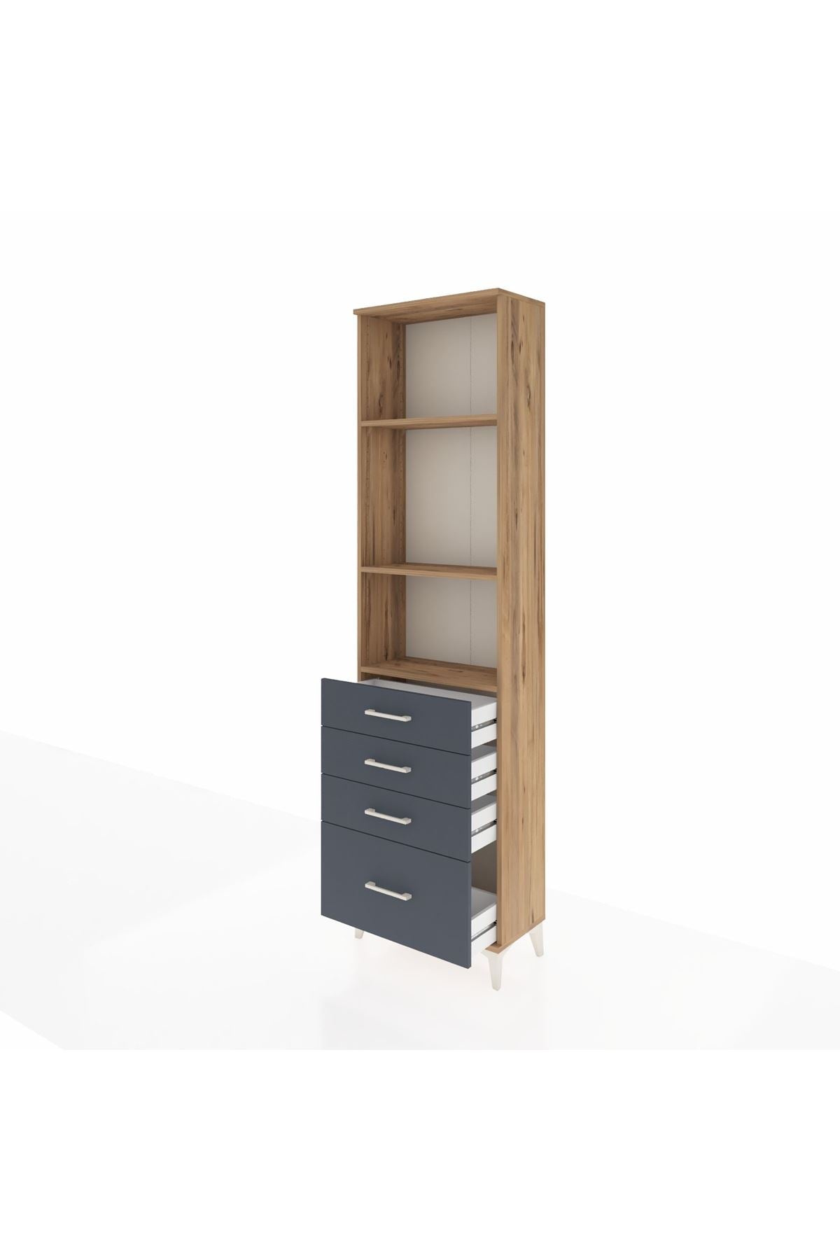 Arges Dolap 3 Raflı 4 Çekmeceli 60x30x221 - S29M060V8A