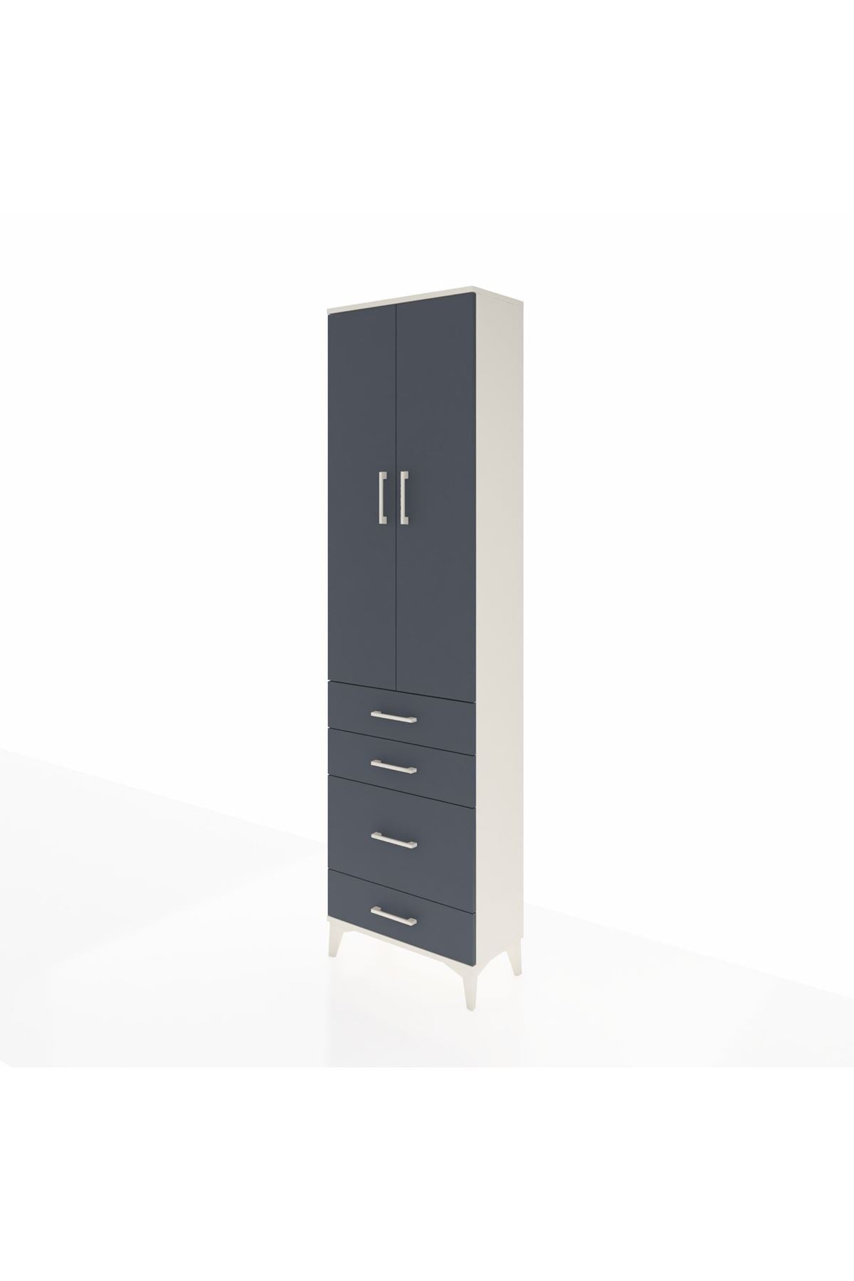 Arges Dolap 2 Raflı 4 Çekmeceli Tek Askılı 60x30x221 - S29M061V2A