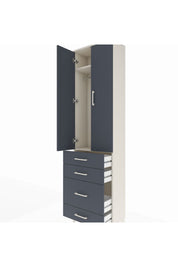 Arges Dolap 2 Raflı 4 Çekmeceli Tek Askılı 60x30x221 - S29M061V2A