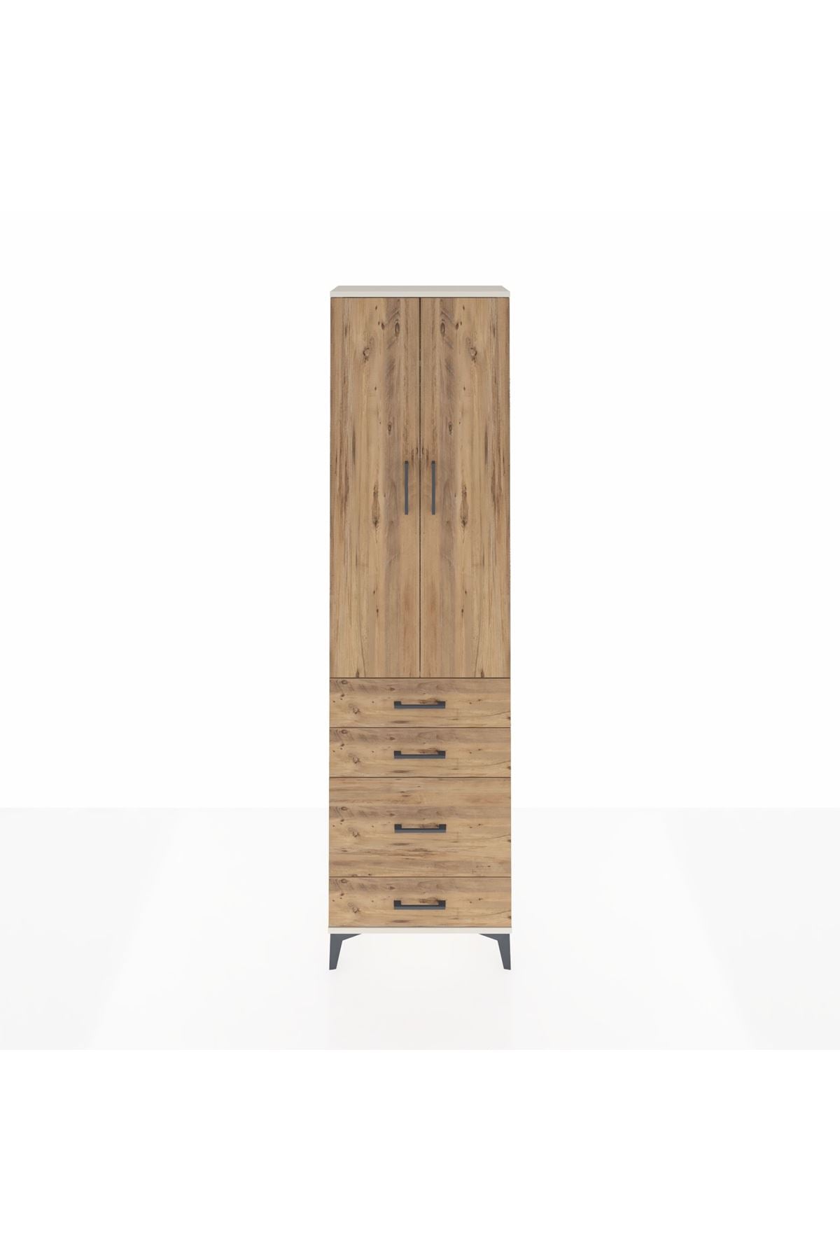 Arges Dolap 2 Raflı 4 Çekmeceli Tek Askılı 60x30x221 - S29M061V3A