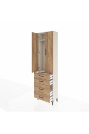 Arges Dolap 2 Raflı 4 Çekmeceli Tek Askılı 60x30x221 - S29M061V3A