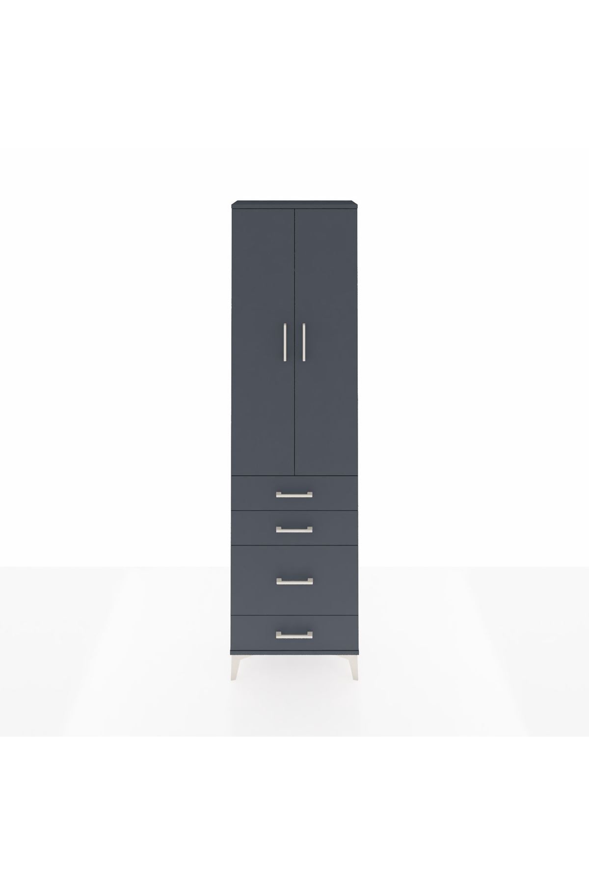 Arges Dolap 2 Raflı 4 Çekmeceli Tek Askılı 60x30x221 - S29M061V5A