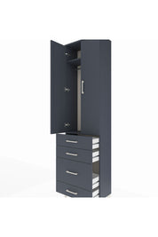 Arges Dolap 2 Raflı 4 Çekmeceli Tek Askılı 60x30x221 - S29M061V5A