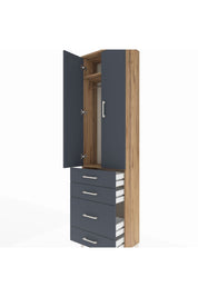 Arges Dolap 2 Raflı 4 Çekmeceli Tek Askılı 60x30x221 - S29M061V8A