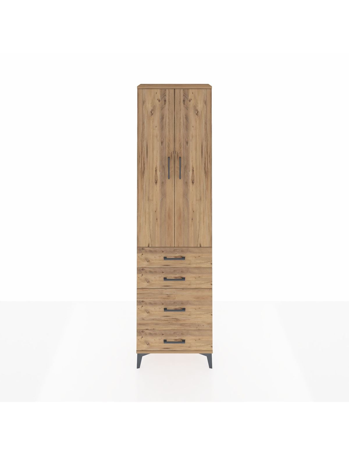 Arges Dolap 2 Raflı 4 Çekmeceli Tek Askılı 60x30x221 - S29M061V9A