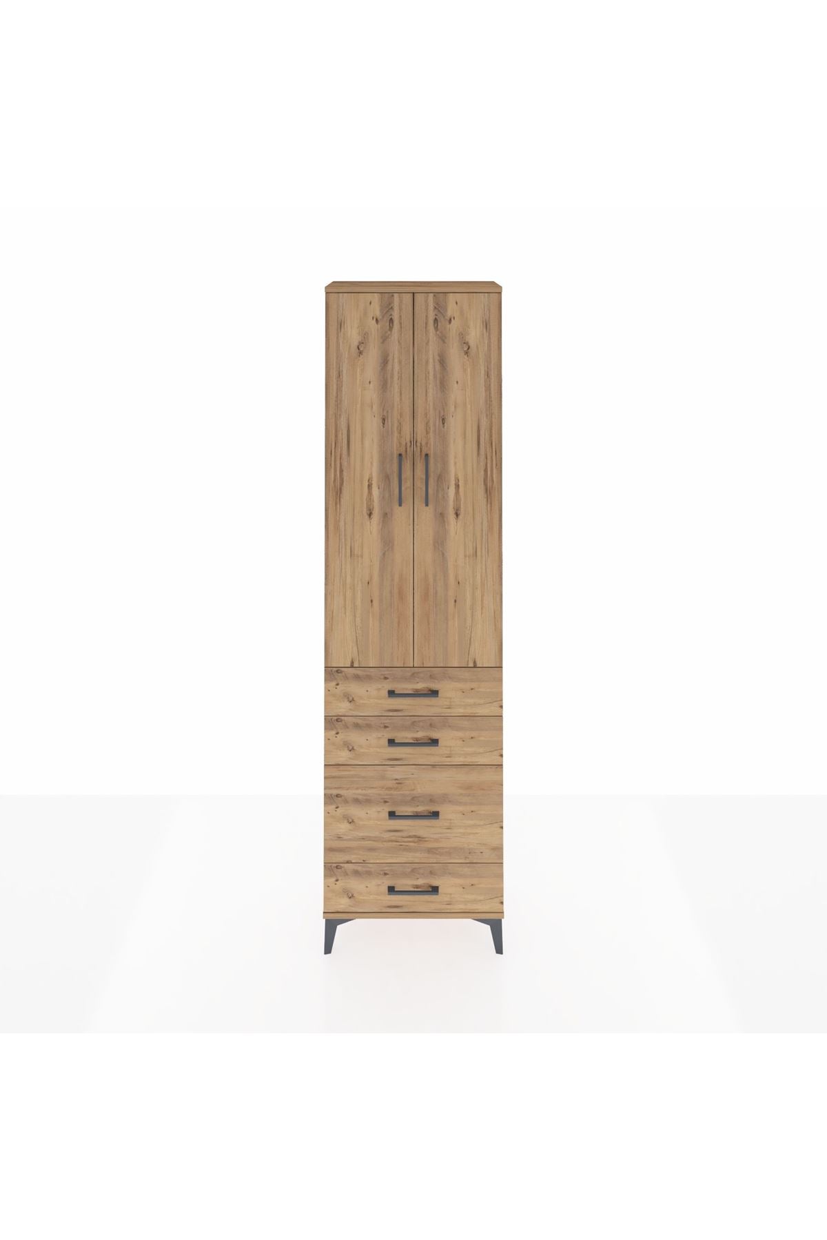 Arges Dolap 2 Raflı 4 Çekmeceli Tek Askılı 60x30x221 - S29M061V9A