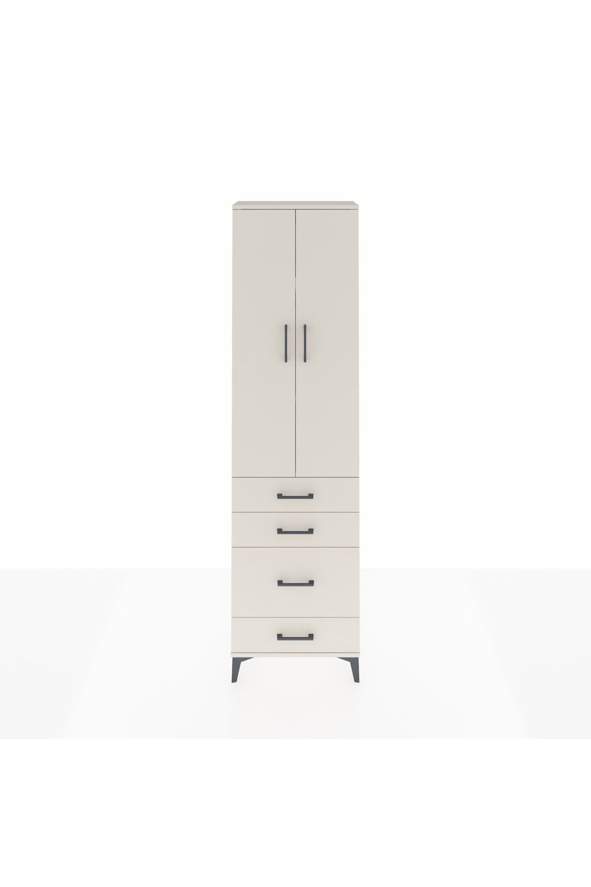 Arges Dolap 3 Raflı 4 Çekmeceli 2 Kapaklı 60x30x221 - S29M062V1A
