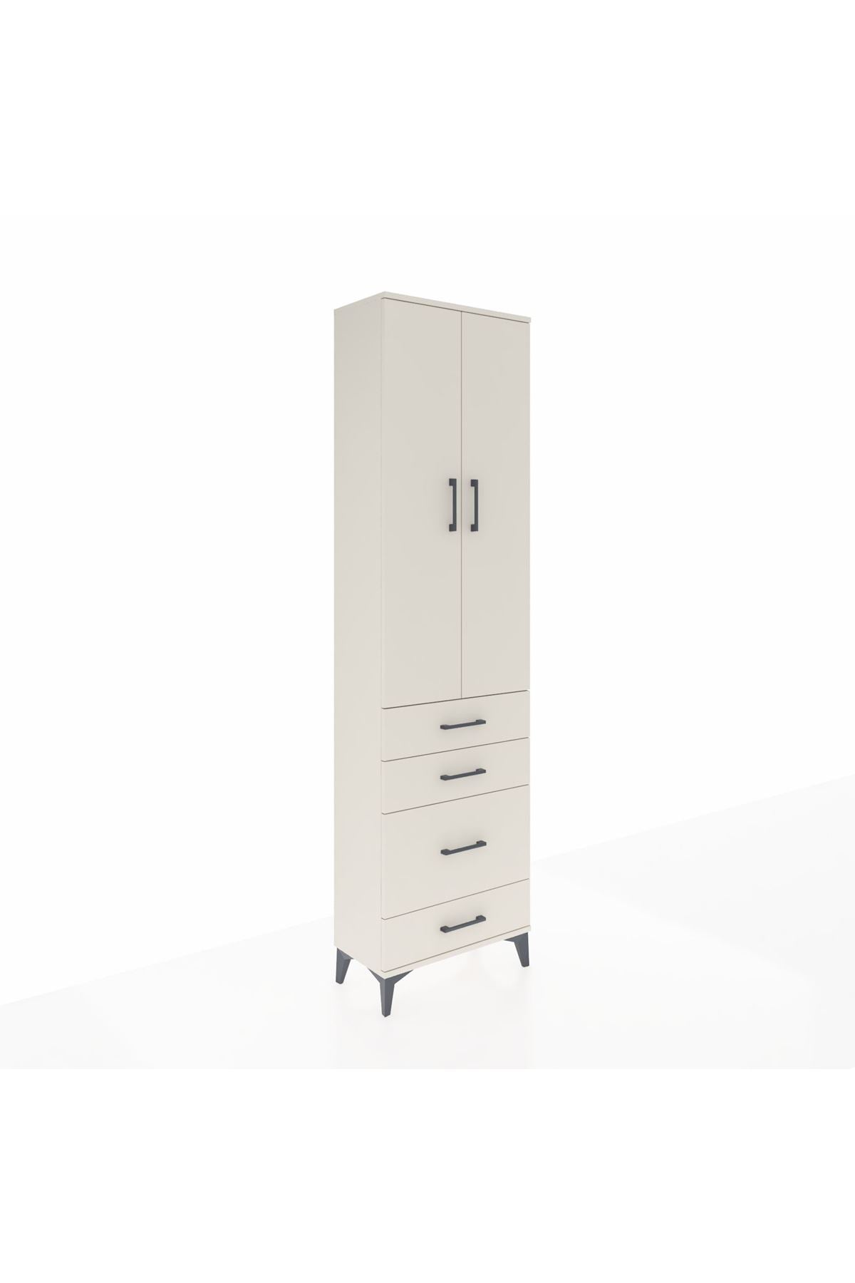 Arges Dolap 3 Raflı 4 Çekmeceli 2 Kapaklı 60x30x221 - S29M062V1A