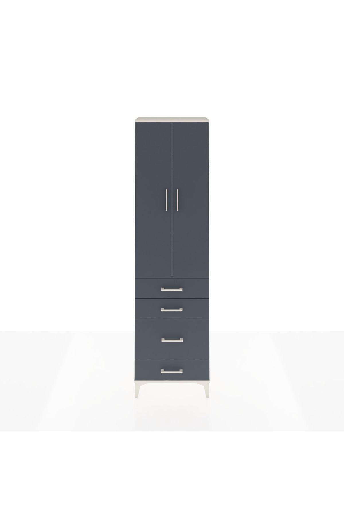Arges Dolap 3 Raflı 4 Çekmeceli 2 Kapaklı 60x30x221 - S29M062V2A