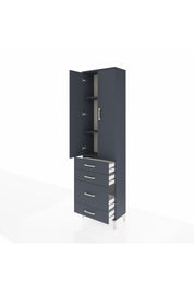 Arges Dolap 3 Raflı 4 Çekmeceli 2 Kapaklı 60x30x221 - S29M062V5A