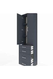 Arges Dolap 3 Raflı 4 Çekmeceli 2 Kapaklı 60x30x221 - S29M062V5A