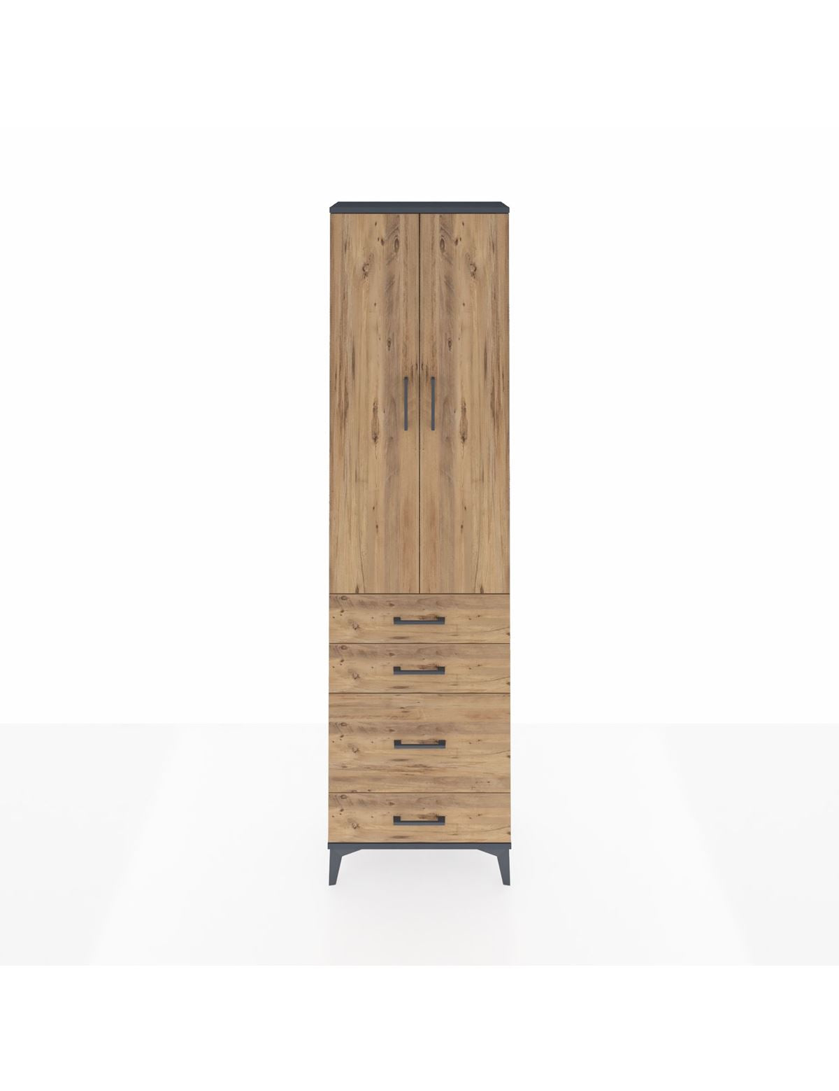 Arges Dolap 3 Raflı 4 Çekmeceli 2 Kapaklı 60x30x221 - S29M062V6A