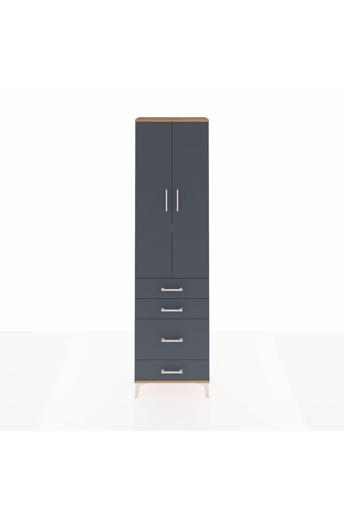 Arges Dolap 3 Raflı 4 Çekmeceli 2 Kapaklı 60x30x221 - S29M062V8A