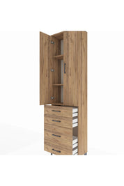 Arges Dolap 3 Raflı 4 Çekmeceli 2 Kapaklı 60x30x221 - S29M062V9A