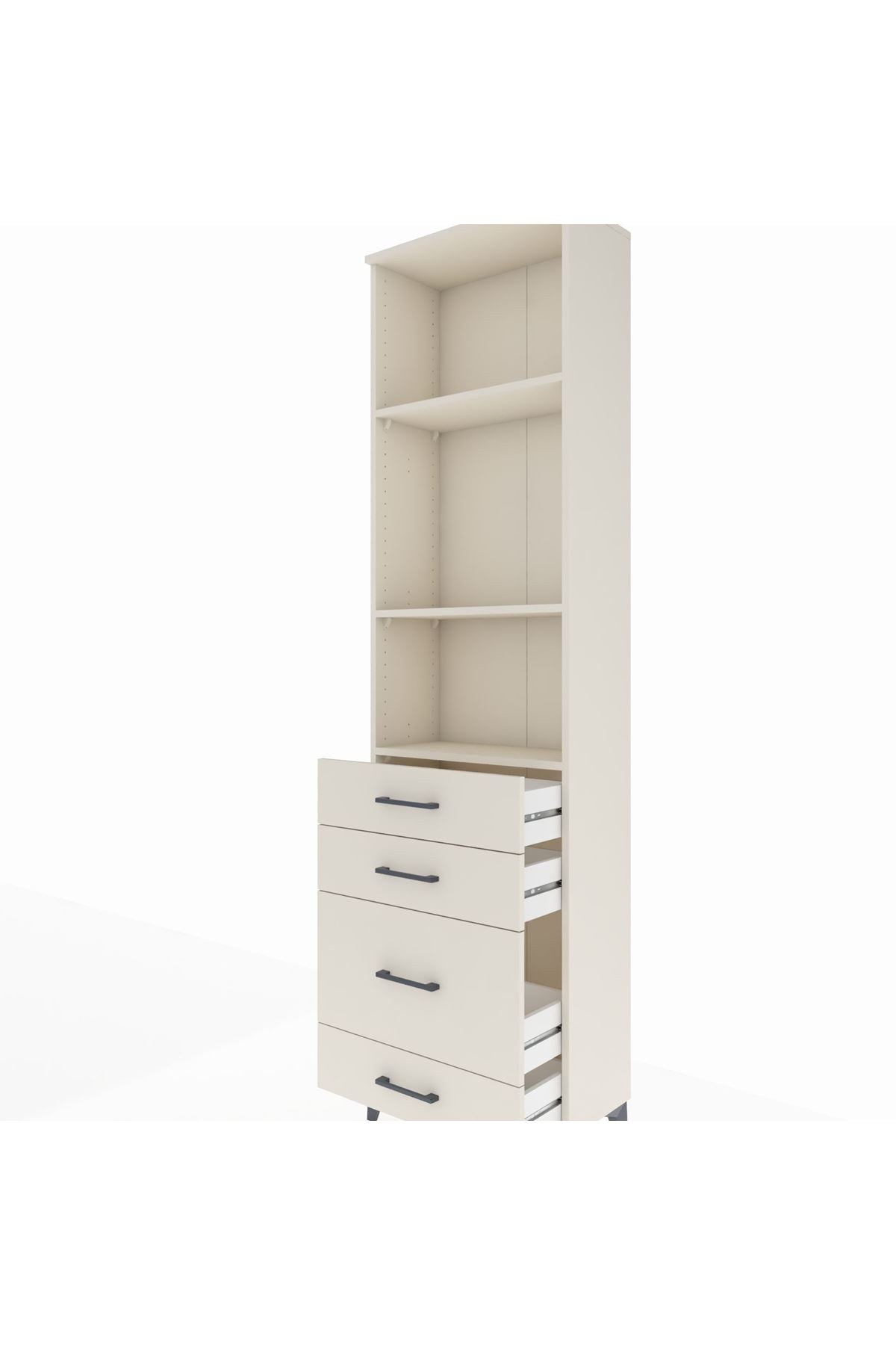 Arges Dolap 3 Raflı 4 Çekmeceli 60x30x221 - S29M063V1A