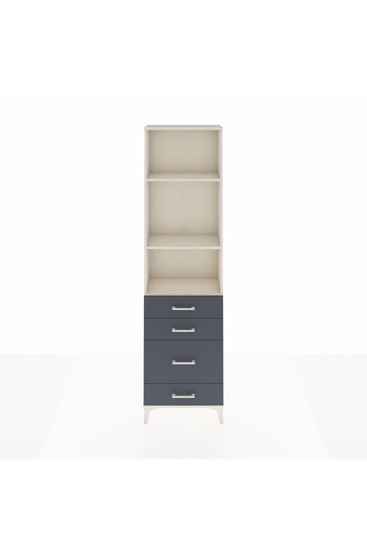 Arges Dolap 3 Raflı 4 Çekmeceli 60x30x221 - S29M063V2A